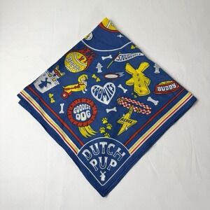 2023 Dutch Bros Pup Bandana National Dog Day‎ Square Scarf Blue Zoomies Doggo